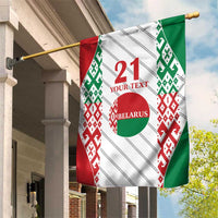 Belarus Football Custom Garden Flag Rushnyk Pattern