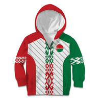 Belarus Football Custom Kid Hoodie Rushnyk Pattern