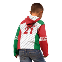 Belarus Football Custom Kid Hoodie Rushnyk Pattern