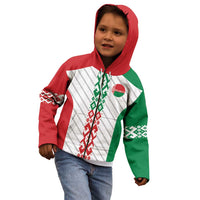 Belarus Football Custom Kid Hoodie Rushnyk Pattern