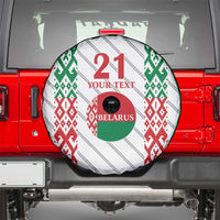 Belarus Football Custom Spare Tire Cover Rushnyk Pattern