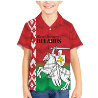 Republic of Belarus Family Matching Mermaid Dress and Hawaiian Shirt Pahonia Rushnyk Pattern