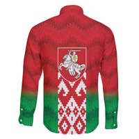 Republic of Belarus Family Matching Off The Shoulder Long Sleeve Dress and Hawaiian Shirt Pahonia Rushnyk Pattern