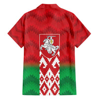 Republic of Belarus Family Matching Short Sleeve Bodycon Dress and Hawaiian Shirt Pahonia Rushnyk Pattern