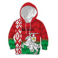 Republic of Belarus Kid Hoodie Pahonia Rushnyk Pattern