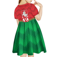 Republic of Belarus Kid Short Sleeve Dress Pahonia Rushnyk Pattern