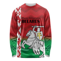 Republic of Belarus Long Sleeve Shirt Pahonia Rushnyk Pattern