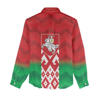 Republic of Belarus Women Casual Shirt Pahonia Rushnyk Pattern - Wonder Print Shop