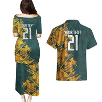 Custom South Africa Rugby Couples Matching Puletasi and Hawaiian Shirt The Springboks Mascot Sporty Version LT9 - Wonder Print Shop