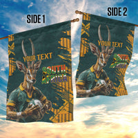 Custom South Africa Rugby Garden Flag The Springboks Mascot Sporty Version - Wonder Print Shop