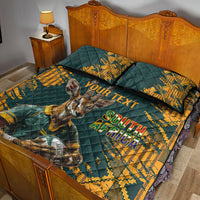 Custom South Africa Rugby Quilt Bed Set The Springboks Mascot Sporty Version - Wonder Print Shop
