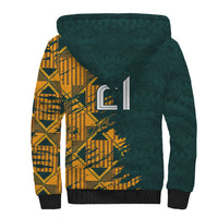 Custom South Africa Rugby Sherpa Hoodie The Springboks Mascot Sporty Version - Wonder Print Shop
