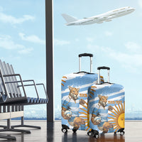 Custom Vamos Argentina Luggage Cover The Pumas Rugby Mascot Sporty Version - Wonder Print Shop