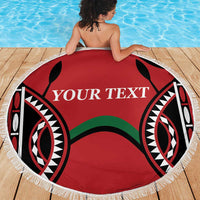 Custom Kenya Rugby Beach Blanket Summer Paris 2024 LT9 - Wonder Print Shop