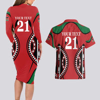 Custom Kenya Rugby Couples Matching Long Sleeve Bodycon Dress and Hawaiian Shirt Summer Paris 2024 LT9 - Wonder Print Shop