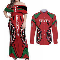 Custom Kenya Rugby Couples Matching Off Shoulder Maxi Dress and Long Sleeve Button Shirt Summer Paris 2024 LT9 - Wonder Print Shop