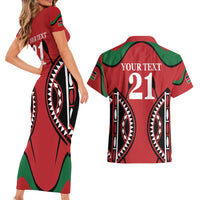 Custom Kenya Rugby Couples Matching Short Sleeve Bodycon Dress and Hawaiian Shirt Summer Paris 2024 LT9 - Wonder Print Shop