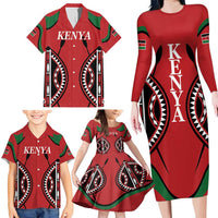 Custom Kenya Rugby Family Matching Long Sleeve Bodycon Dress and Hawaiian Shirt Summer Paris 2024 LT9 - Wonder Print Shop