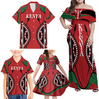 Custom Kenya Rugby Family Matching Off Shoulder Maxi Dress and Hawaiian Shirt Summer Paris 2024 LT9 - Wonder Print Shop