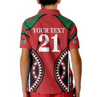 Custom Kenya Rugby Kid Polo Shirt Summer Paris 2024 - Wonder Print Shop