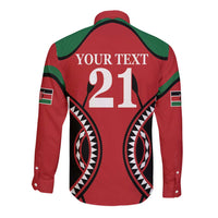 Custom Kenya Rugby Long Sleeve Button Shirt Summer Paris 2024 - Wonder Print Shop