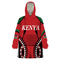 Custom Kenya Rugby Wearable Blanket Hoodie Summer Paris 2024 - Wonder Print Shop