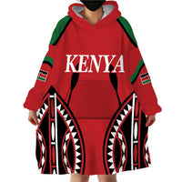 Custom Kenya Rugby Wearable Blanket Hoodie Summer Paris 2024 - Wonder Print Shop