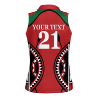 Custom Kenya Rugby Women Sleeveless Polo Shirt Summer Paris 2024 - Wonder Print Shop
