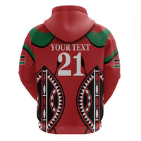 Custom Kenya Rugby Zip Hoodie Summer Paris 2024 - Wonder Print Shop