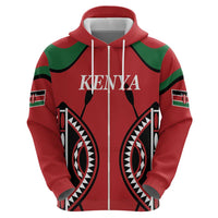Custom Kenya Rugby Zip Hoodie Summer Paris 2024 - Wonder Print Shop