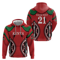 Custom Kenya Rugby Zip Hoodie Summer Paris 2024 - Wonder Print Shop