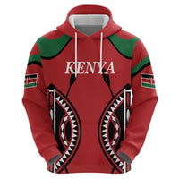 Custom Kenya Rugby Zip Hoodie Summer Paris 2024 - Wonder Print Shop