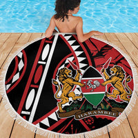 Kenya With African Shield Beach Blanket LT9 - Wonder Print Shop