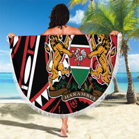 Kenya With African Shield Beach Blanket LT9 - Wonder Print Shop