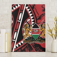 Kenya With African Shield Canvas Wall Art LT9 - Wonder Print Shop