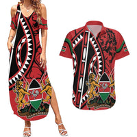 Kenya With African Shield Couples Matching Summer Maxi Dress and Hawaiian Shirt LT9 - Wonder Print Shop