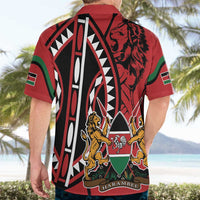 Kenya With African Shield Hawaiian Shirt - Wonder Print Shop