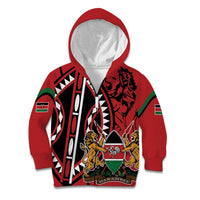 Kenya With African Shield Kid Hoodie - Wonder Print Shop