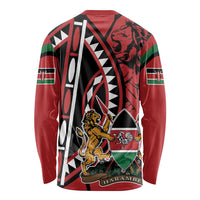 Kenya With African Shield Long Sleeve Shirt - Wonder Print Shop