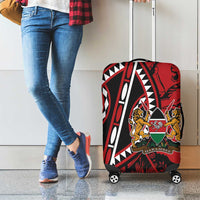 Kenya With African Shield Luggage Cover - Wonder Print Shop