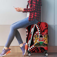 Kenya With African Shield Luggage Cover - Wonder Print Shop