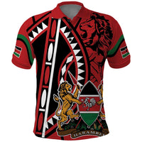 Kenya With African Shield Polo Shirt - Wonder Print Shop