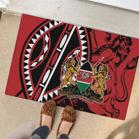 Kenya With African Shield Rubber Doormat - Wonder Print Shop