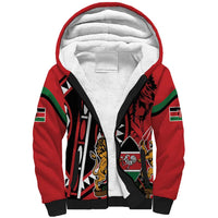 Kenya With African Shield Sherpa Hoodie - Wonder Print Shop