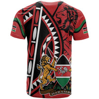 Kenya With African Shield T Shirt - Wonder Print Shop