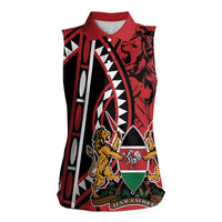 Kenya With African Shield Women Sleeveless Polo Shirt - Wonder Print Shop