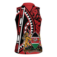 Kenya With African Shield Women Sleeveless Polo Shirt - Wonder Print Shop