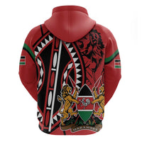 Kenya With African Shield Zip Hoodie - Wonder Print Shop