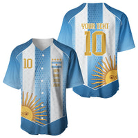 Argentina Campeones del Mundo 2026 Custom Baseball Jersey Albiceleste Fourth Star Retro Style