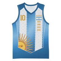 Argentina Campeones del Mundo 2026 Custom Basketball Jersey Albiceleste Fourth Star Retro Style